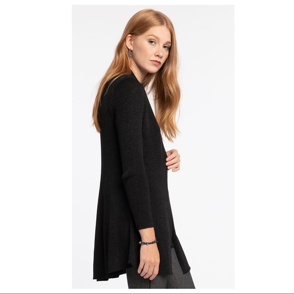 NEW NIC + ZOE BLACK METALLIC LONG CARDIGAN - Picture 4 of 8